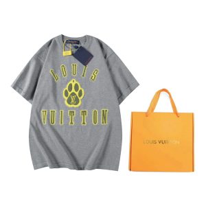 High Quality Luxury Louis Vuitton Jacquard Short Sleeves