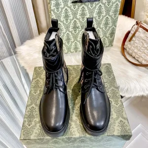 Designer Gucci Ankle Boots Black