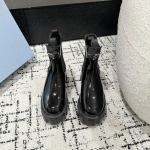 AAA Prada Leather Shoes Ash Sheepskin Cowhide Rubber Outsole Street Style Sophistication