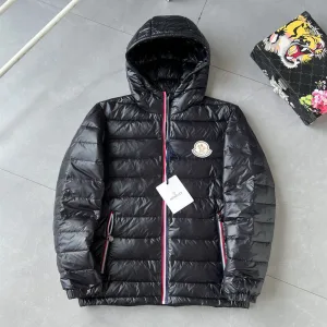 High Quality AAA Moncler Down Jacket Black Duck Nylon Adjustable Drawstring Autumn Winter And