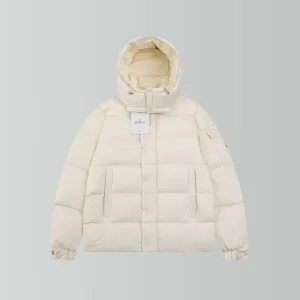 Designer Moncler Down Jacket Pink Goose Duck Nylon Fabric Winter