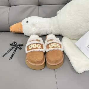 High Quality Ugg Platform Sandals Ash Wool Lambswool Cashmere Genuine Leather Spring Early