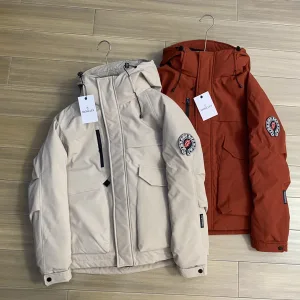 High Quality Super Clone Monk Down Jacket Red Cotton Gabardine Streamlined Cut