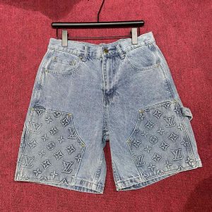 Luxury Aaa Louis Vuitton Denim Shorts For Summer