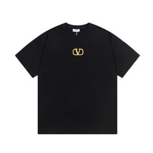 High Quality Aaa Valentino Gold Short-Sleeved T-Shirt For Spring