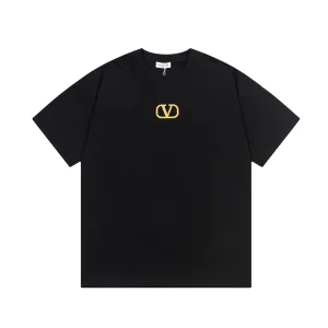 High Quality Aaa Valentino Gold Short-Sleeved T-Shirt For Spring