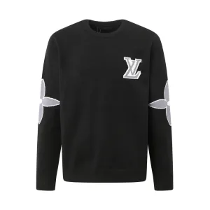 High Quality Louis Vuitton Sweater Black Jacquard