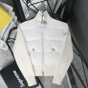 Super Clone Monk Coat Red Wool Feather Duck Down Patch Side Pockets