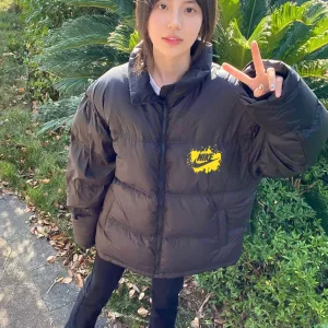 Luxury Super Clone Nike Cotton-Padded Coat Orange Cotton Down Winter