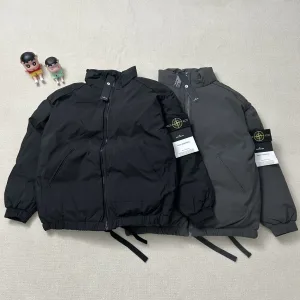 Designer Reps Stone Island Outerwear Red Cotton Thick High-Density Fabric Exquisite Workmanship Street Style Winter
