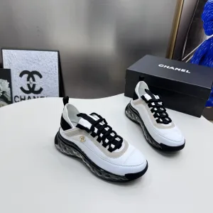 Luxury Chanel Sneakers Silk Cowhide Air Cushion