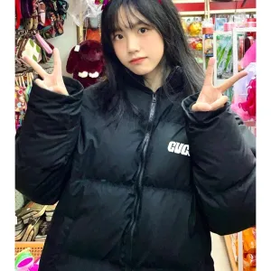 AAA Gucci Cotton-Padded Coat Black Cotton Down Winter