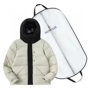 Designer AAA Moncler Jacket Red Neutral Goose Down Nylon Relaxed Fit Autumn Winter