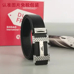 Super Clone Hermes Belt Red Cowhide