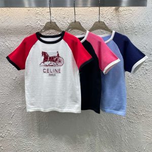 1:1 Aaa Celine Jacquard Short Sleeves