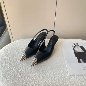 Super Clone Saint Laurent Sandals Ash Patent Leather Soft Spring Early