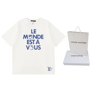 Luxury Louis Vuitton Cotton Short-Sleeved T-Shirt For Early Spring