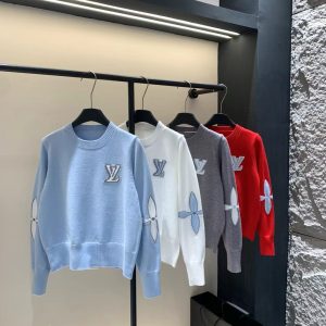 Luxury Louis Vuitton Jacquard Long-Sleeved Sweater