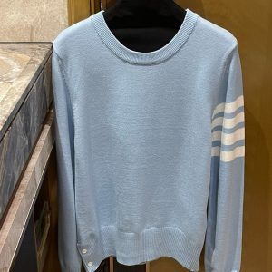 Designer Luxury Thom Browne Jacquard Long-Sleeved