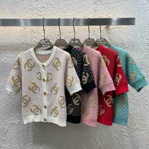 Aaa Luxury Chanel Gold Short-Sleeved Shirts