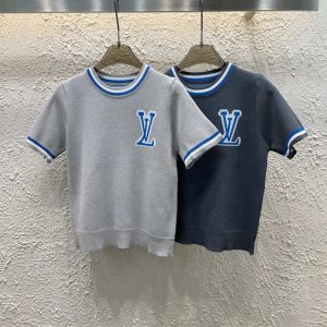 Designer 1:1 Louis Vuitton Jacquard Short Sleeves