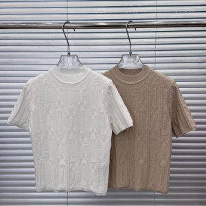 Designer Luxury Hermès Jacquard Short Sleeves