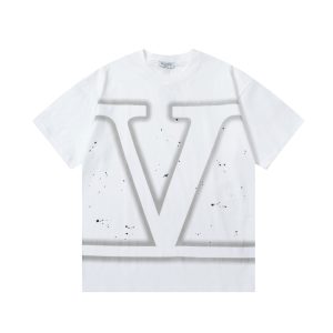Luxury Aaa Valentino Brick Short-Sleeved T-Shirt For Spring