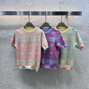 1:1 High Quality Louis Vuitton Jacquard Short Sleeves