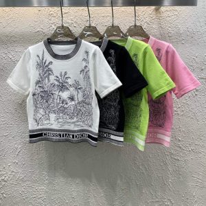 Luxury Dior Jacquard Short Sleeves