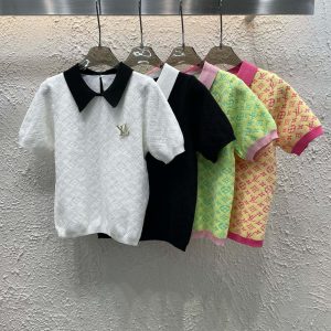 Luxury Louis Vuitton Jacquard Short-Sleeved Shirt