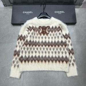 High Quality Celine Diamond Long-Sleeved Sweater