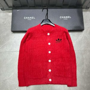 Designer Gucci Mink Fur Long-Sleeved Cardigan