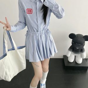 Luxury Miu Miu Breathable Fabric Dress For Early Spring