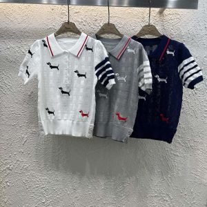 Luxury Thom Browne Jacquard Short Sleeves