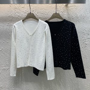 Designer Aaa Chanel Stone Cardigan