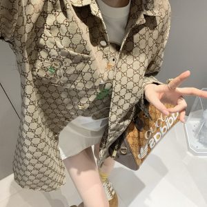 High Quality Gucci Jacquard Long-Sleeved Shirts