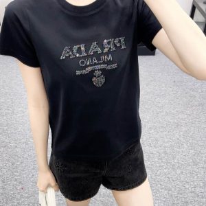 1:1 Aaa Prada Cotton Short-Sleeved T-Shirts