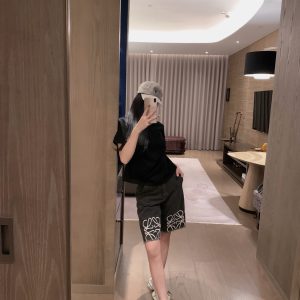 High Quality Aaa Loewe Denim Short-Sleeved Shirt
