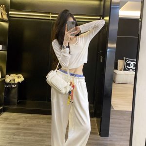 Designer Miu Miu Plaid Trousers
