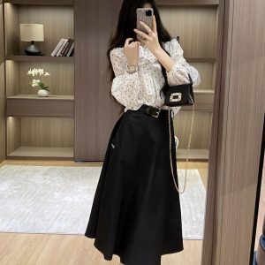 High Quality Prada Leather Skirt