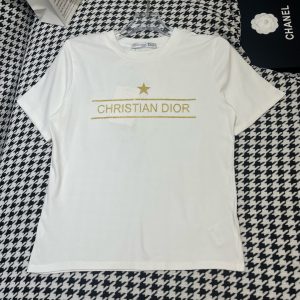 Designer Luxury Dior Gold Short-Sleeved T-Shirt