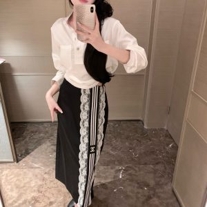 Luxury Aaa Chanel Lace Long Skirt