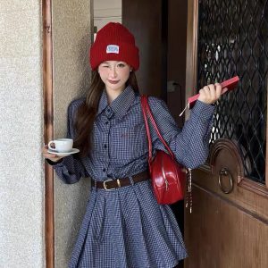 Luxury High Quality Miu Miu Plaid Shirts