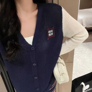 Aaa 1:1 Miu Miu Long-Sleeved Cardigan