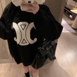 High Quality Celine Jacquard Long-Sleeved Sweater