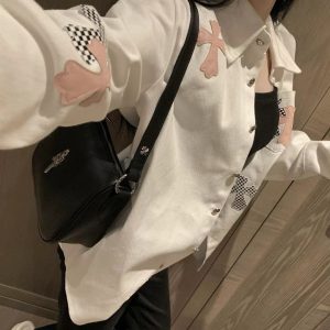 Luxury High Quality Chrome Hearts Leather Long-Sleeved Shirt