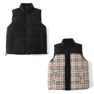 Luxury Burberry Vest Color Down Polyester Autumn Winter Side Pockets