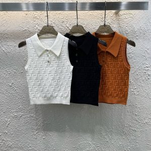Aaa Designer Fendi Jacquard Vest