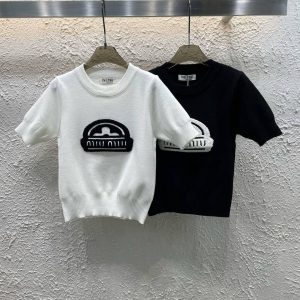 Luxury Miu Miu Short-Sleeved Shirt