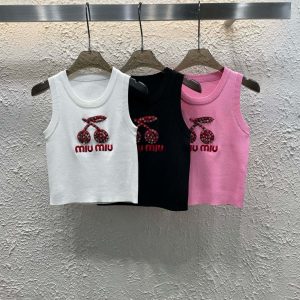 Luxury Designer Miu Miu Stone Vest